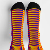 Chaussette Red Yellow Orange Blue Striped Pattern (Haut)