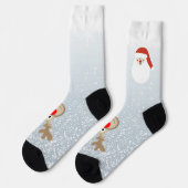 Chaussette Reindeer Rudolph Red Nose Santa Crew Socks (Gauche)