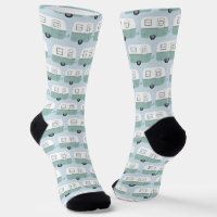 Remorque Camper Retro vintage Pastel Blue Green