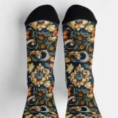 Chaussette Renaissance italienne en bleu (Haut)