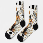 Chaussette Renard mignon et points sans couture (Gauche)