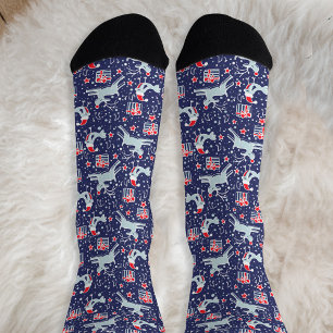 Chaussette Rennes de Noël et oiseaux thème musical
