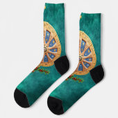 Chaussette Renouveau éternel : Le Solstice radiant de Yule (Gauche)