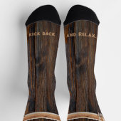 Chaussette Réparez-le plus tard en bois rustique tonique Brow (Haut)