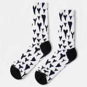 Chaussette Requin Lover Bleu Requins Blancs Dents Motifs (Gauche)