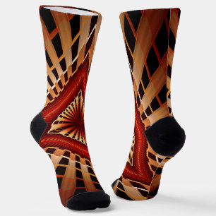 Chaussette Réseau Fantastique 3D Fractale Moderne de Design G