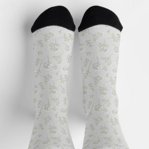 Chaussette Respiration de Bébé Blanche Florale Gypsophila