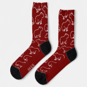 Chaussette Restez bizarre Funny Motif Capybara (Gauche)