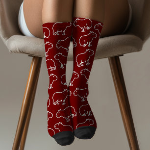 Chaussette Restez bizarre Funny Motif Capybara