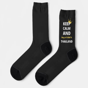 Chaussette Restez Calme Et Achetez Un Billet En Thaïlande