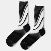 Chaussette Résumé en noir et blanc (Gauche)