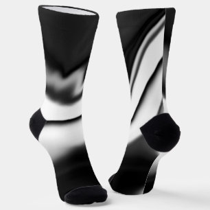 Chaussette Résumé en noir et blanc