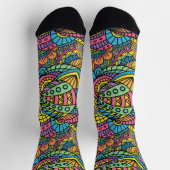 Chaussette Résumés de couleur funky (Haut)