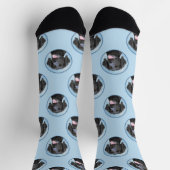 Chaussette Retriever recouvert de boue peint art original chi (Haut)