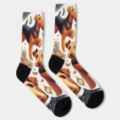 Chaussette Retro Airedale Terrier sans fil (Droite)