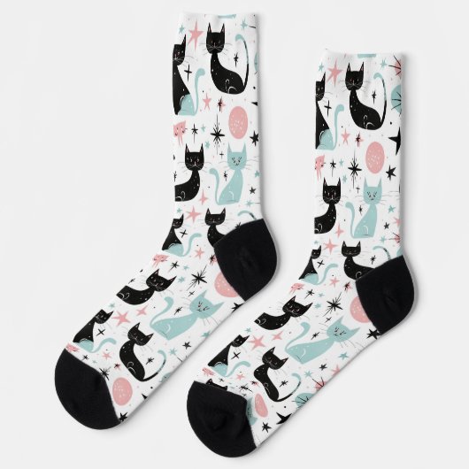 Chaussette Retro Cats Pastel  (Gauche)