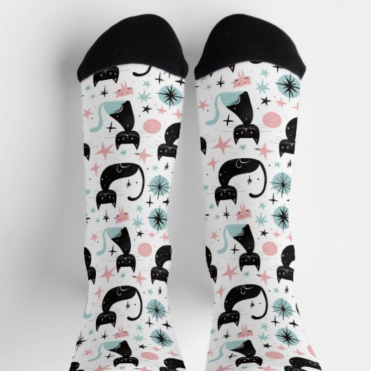 Chaussette Retro Cats Pastel (Haut)