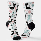 Chaussette Retro Cats Pastel  (Angulaire)