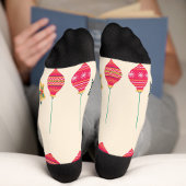 Chaussette Retro Christmas Ornament Pattern Holiday Socks