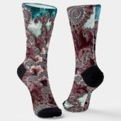 Chaussette Rétro Groovy Éclectique Bohémien Spirale Fractale (Angulaire)