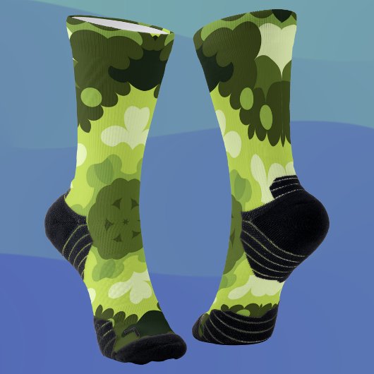 Chaussette Retro Mandala Green