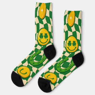 Chaussette Rétro Maximaliste Damier Saint-Patrick