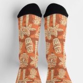 Chaussette Retro Mid Century Modern Tiki Pattern (Haut)