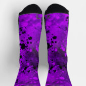 Chaussette Retro Purple & Black Paint Splatter (Haut)