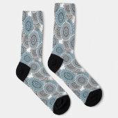 Chaussette Rétro, rétro motif, bleu et gris, élégant (Droite)