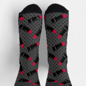 Chaussette Rétro, rouge à lèvres (Haut)