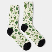 Chaussette Retro Shamrock  Swirl Pattern Socks (Droite)