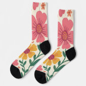 Chaussette Retro Sun-Kissed Bloom & Hearts Pattern (Gauche)