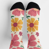 Chaussette Retro Sun-Kissed Bloom & Hearts Pattern (Haut)