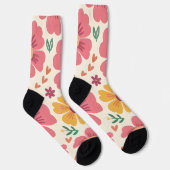 Chaussette Retro Sun-Kissed Bloom & Hearts Pattern (Droite)