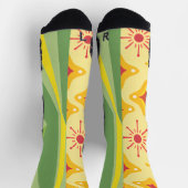 Chaussette Retro Sunshine Patterns – Bold Colorful (Haut)