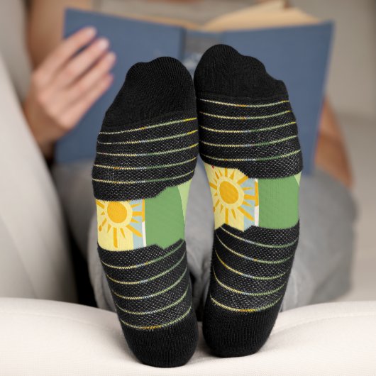 Chaussette Retro Sunshine Patterns – Bold Colorful (Fond)