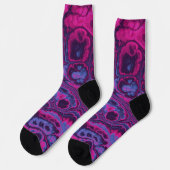 Chaussette Rêve de Marbre Orchidée Électrique (Gauche)