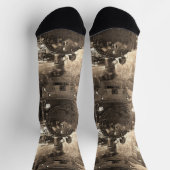 Chaussette Rêves à vapeur - Chaussettes de moteur ferroviaire (Haut)