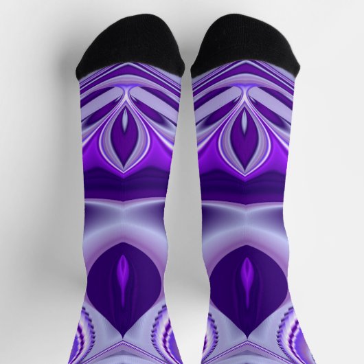 Chaussette Rêves arc-en-ciel à fleurs violettes (Haut)