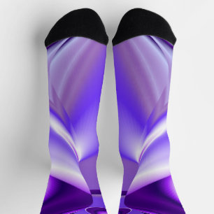 Chaussette Rêves arc-en-ciel à fleurs violettes