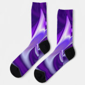 Chaussette Rêves arc-en-ciel à fleurs violettes (Gauche)