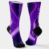 Chaussette Rêves arc-en-ciel à fleurs violettes (Angulaire)