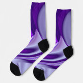 Chaussette Rêves arc-en-ciel à fleurs violettes (Gauche)