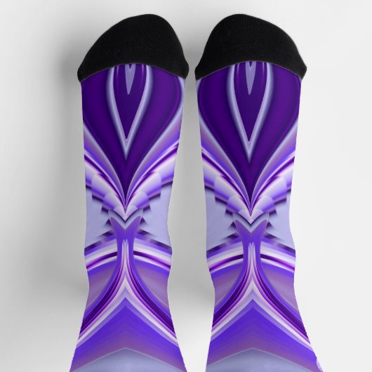 Chaussette Rêves arc-en-ciel à fleurs violettes (Haut)