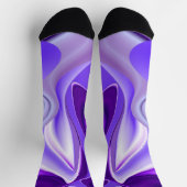 Chaussette Rêves arc-en-ciel à fleurs violettes (Haut)