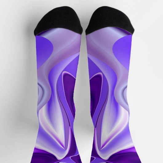 Chaussette Rêves arc-en-ciel à fleurs violettes (Haut)