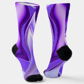 Chaussette Rêves arc-en-ciel à fleurs violettes (Angulaire)