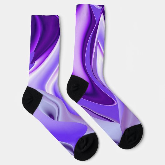 Chaussette Rêves arc-en-ciel à fleurs violettes (Droite)