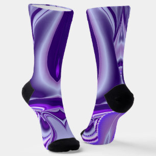 Chaussette Rêves arc-en-ciel à fleurs violettes