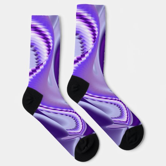 Chaussette Rêves arc-en-ciel à fleurs violettes (Droite)